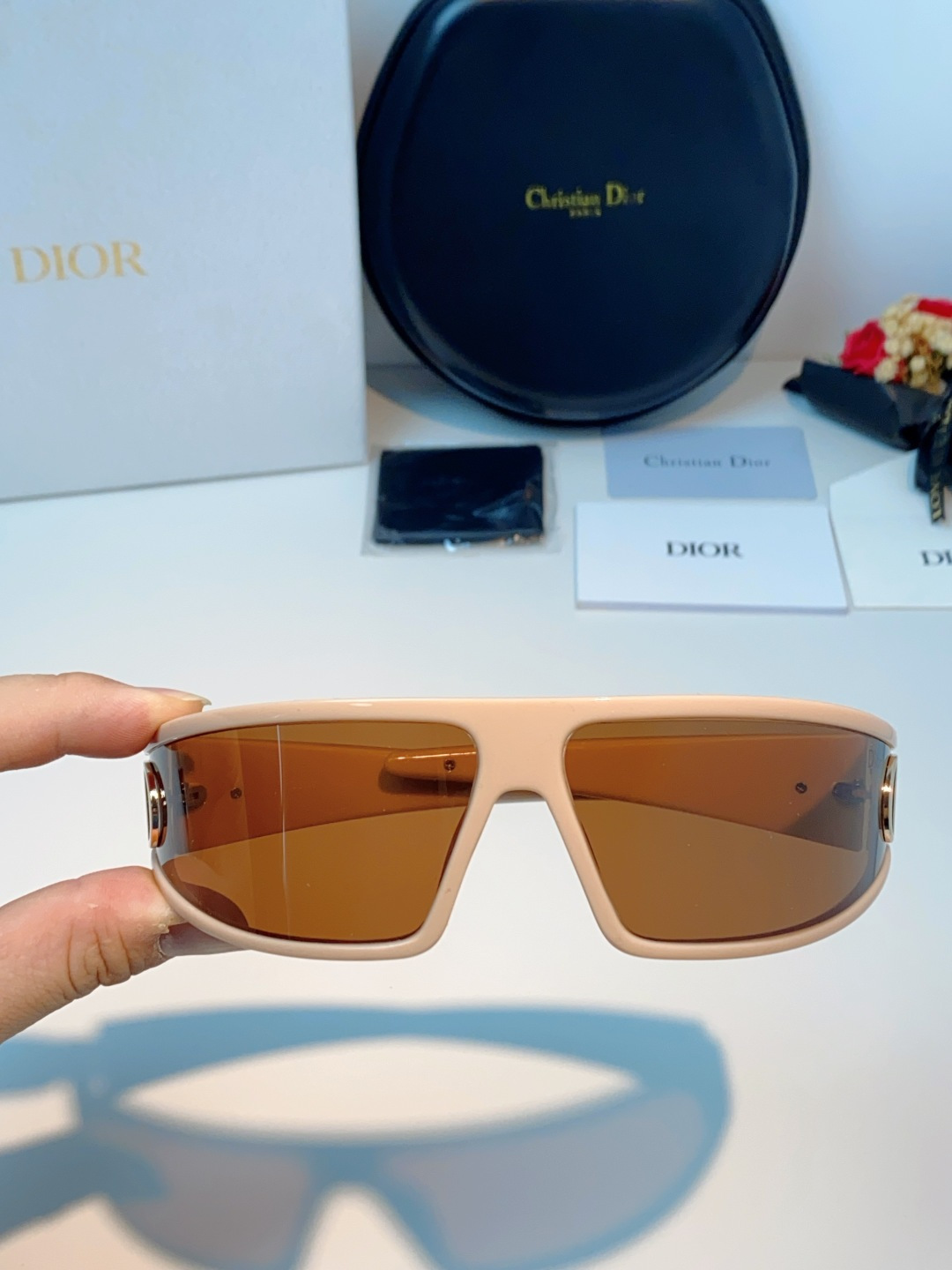 高品质 Dior迪奥 2026新款太阳镜兼发箍通用 高版本出货 未来感飞行员式防风骑行太阳眼镜男女嘻哈蹦
