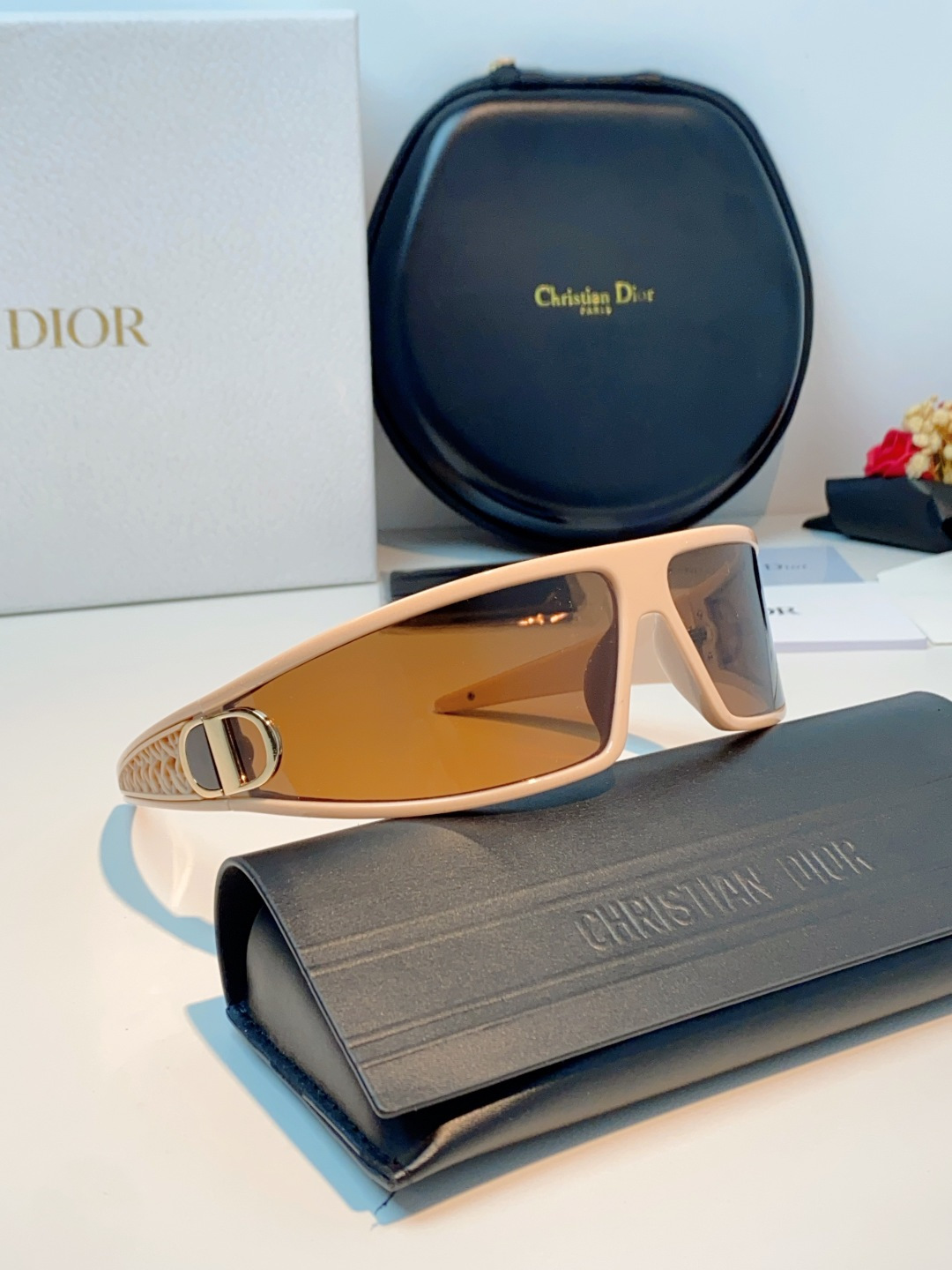 高品质 Dior迪奥 2026新款太阳镜兼发箍通用 高版本出货 未来感飞行员式防风骑行太阳眼镜男女嘻哈蹦