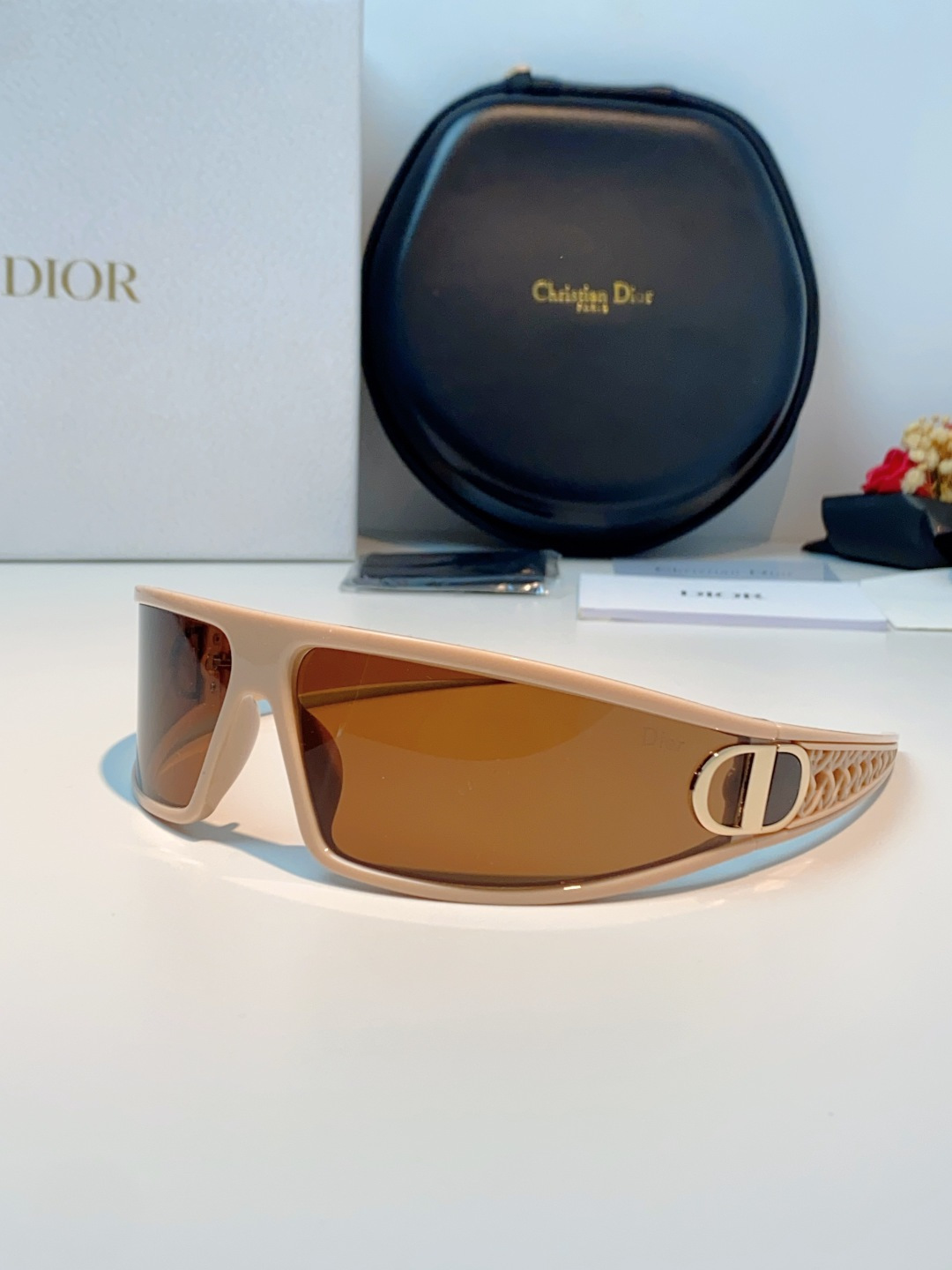 高品质 Dior迪奥 2026新款太阳镜兼发箍通用 高版本出货 未来感飞行员式防风骑行太阳眼镜男女嘻哈蹦