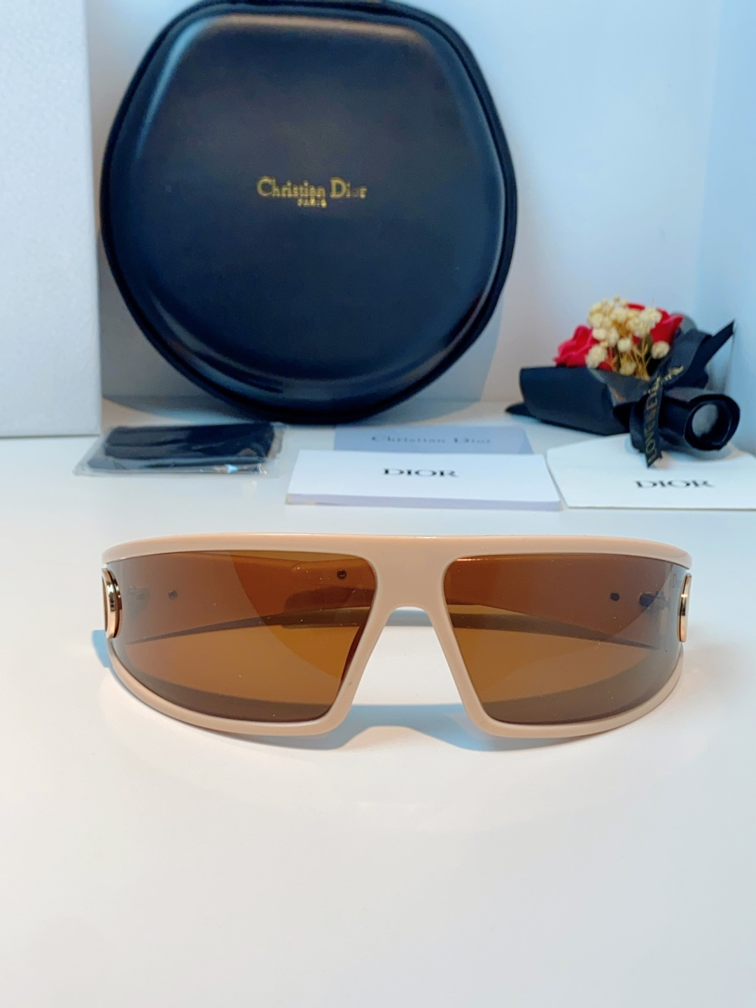 高品质 Dior迪奥 2026新款太阳镜兼发箍通用 高版本出货 未来感飞行员式防风骑行太阳眼镜男女嘻哈蹦