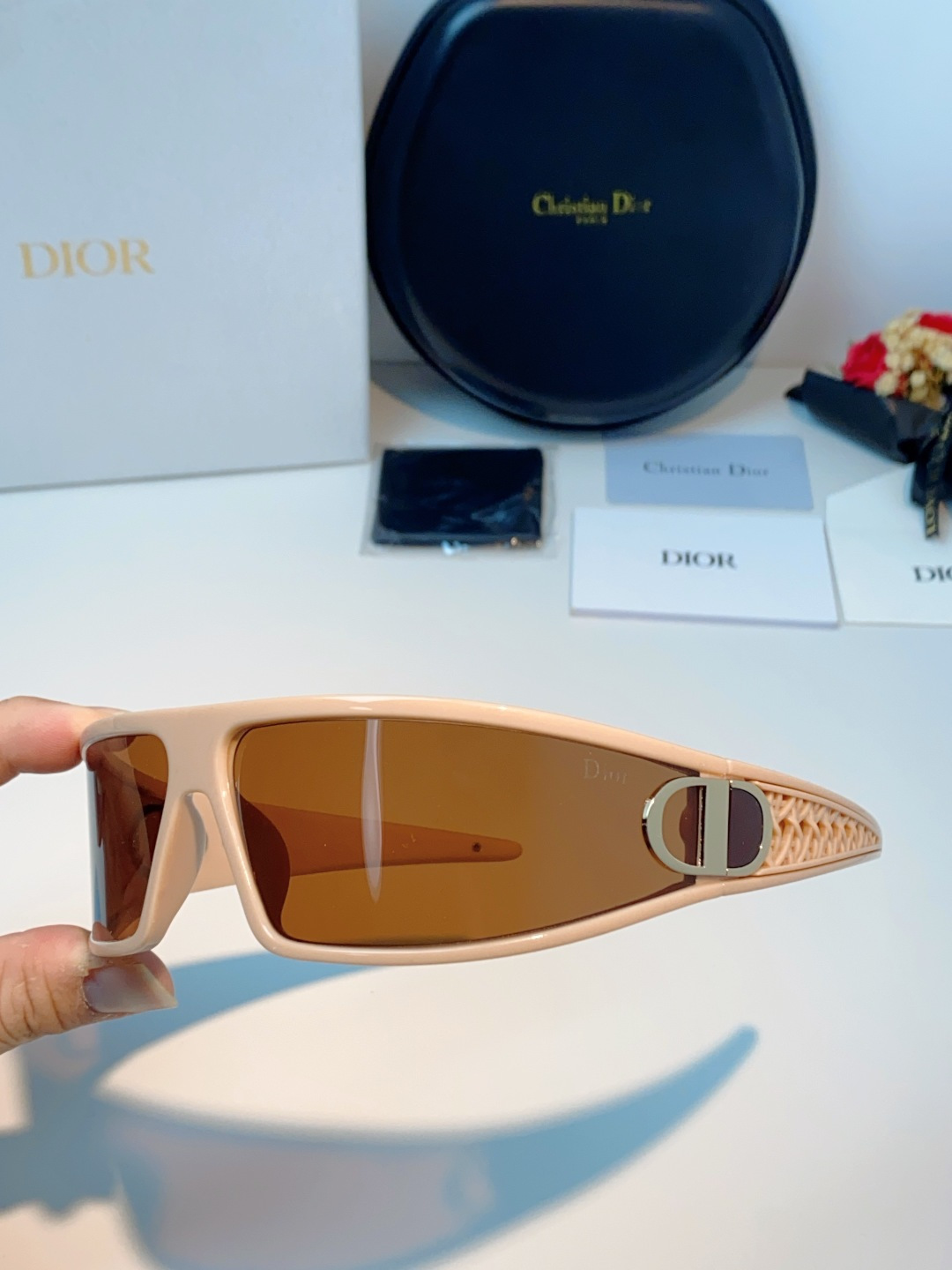 高品质 Dior迪奥 2026新款太阳镜兼发箍通用 高版本出货 未来感飞行员式防风骑行太阳眼镜男女嘻哈蹦