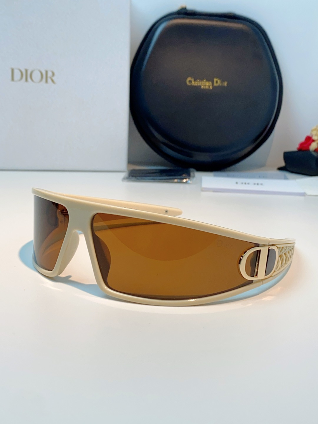 高品质 Dior迪奥 2026新款太阳镜兼发箍通用 高版本出货 未来感飞行员式防风骑行太阳眼镜男女嘻哈蹦