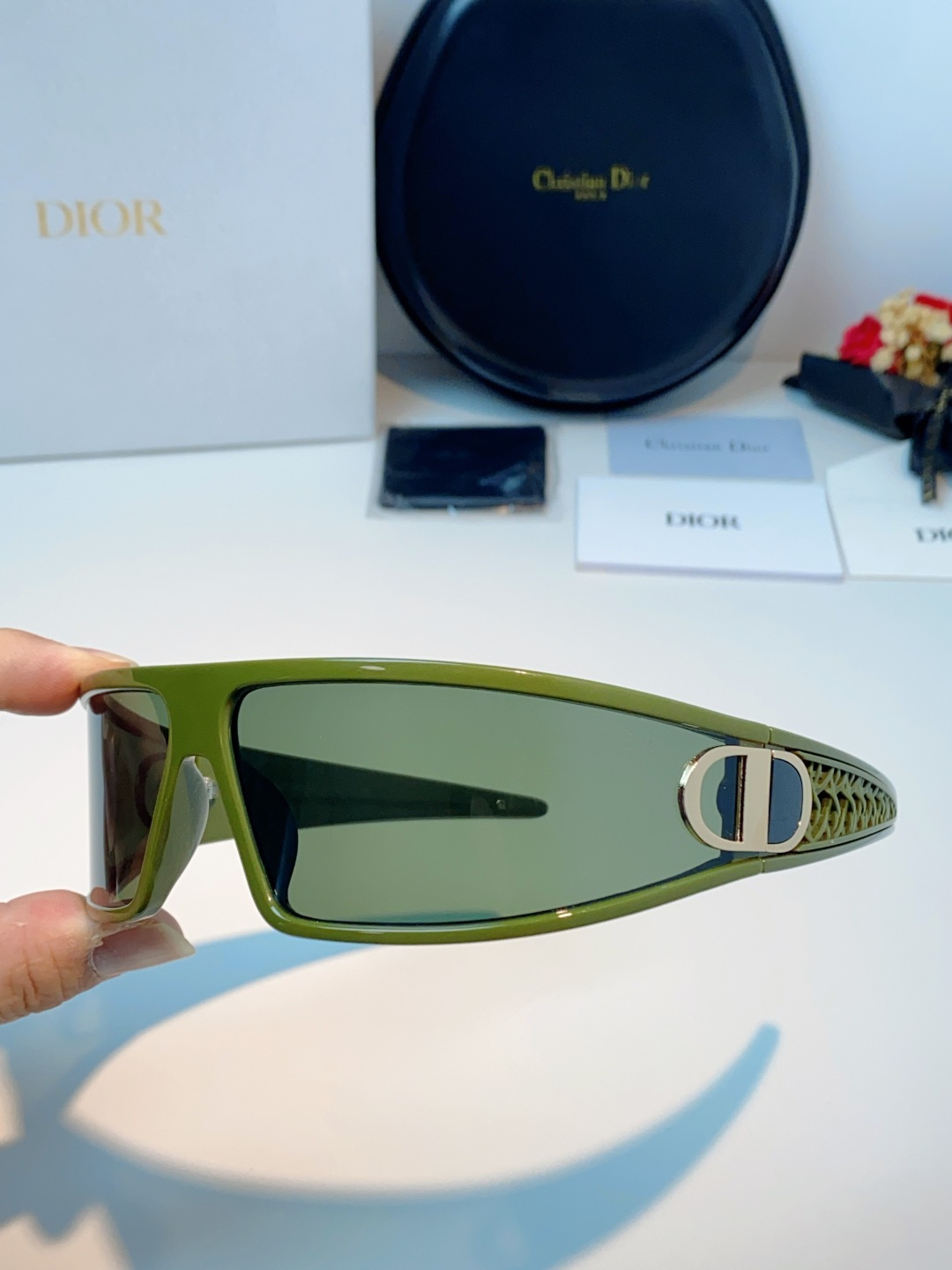 高品质 Dior迪奥 2026新款太阳镜兼发箍通用 高版本出货 未来感飞行员式防风骑行太阳眼镜男女嘻哈蹦
