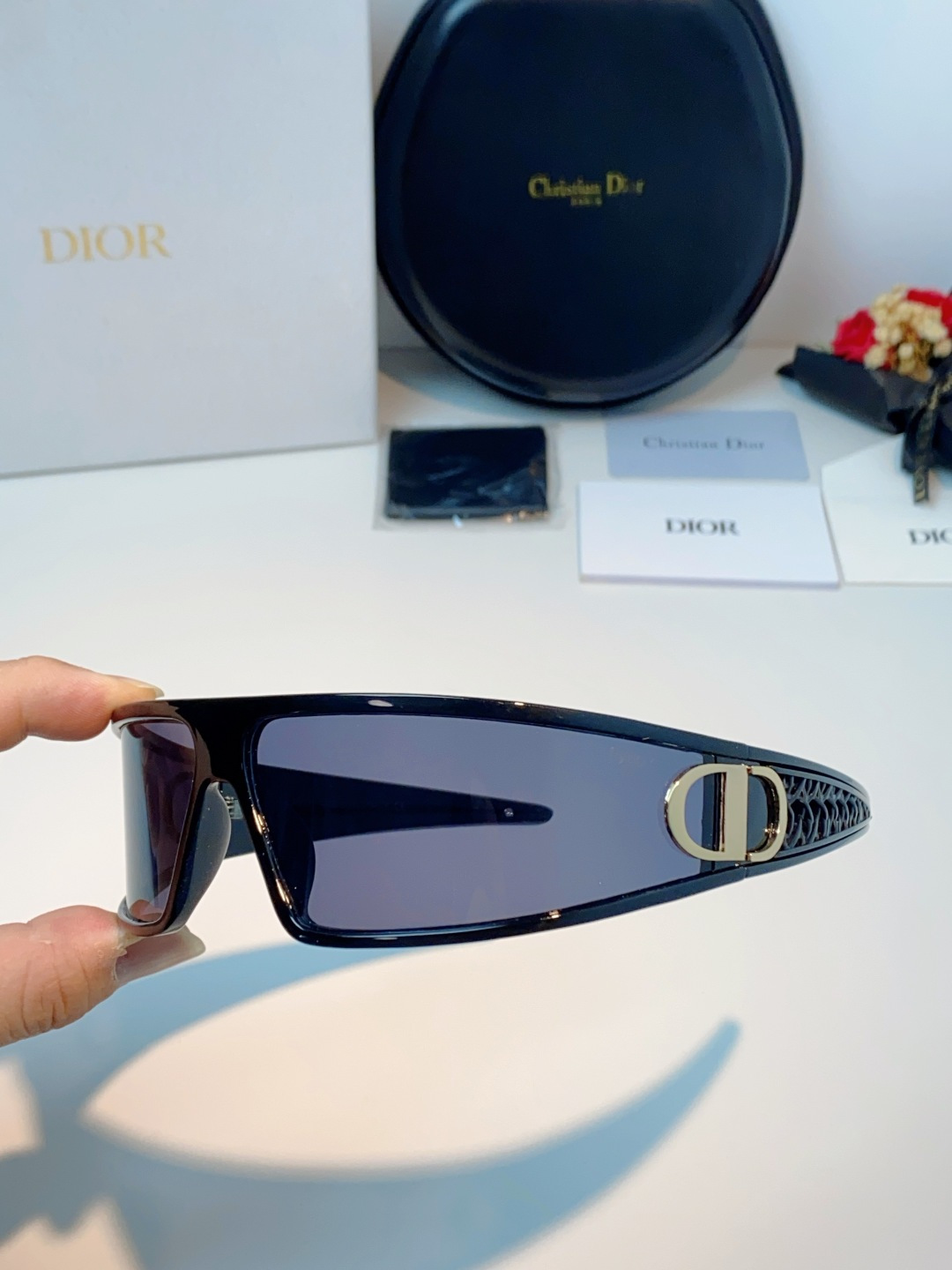 高品质 Dior迪奥 2026新款太阳镜兼发箍通用 高版本出货 未来感飞行员式防风骑行太阳眼镜男女嘻哈蹦
