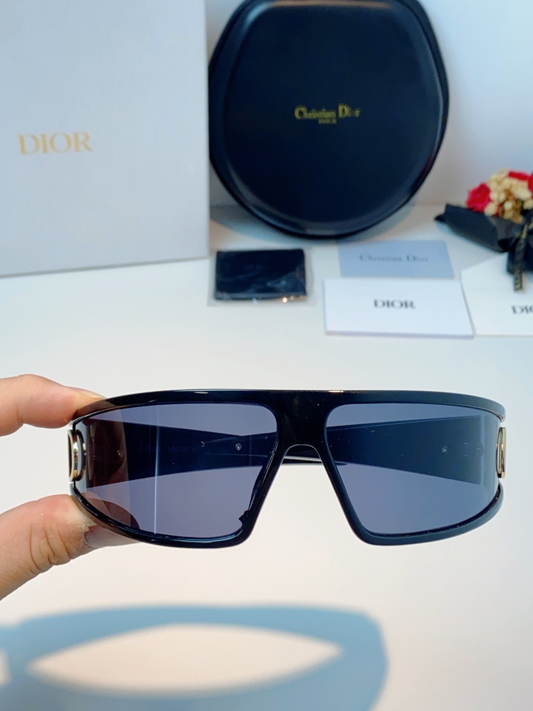 高品质 Dior迪奥 2026新款太阳镜兼发箍通用 高版本出货 未来感飞行员式防风骑行太阳眼镜男女嘻哈蹦