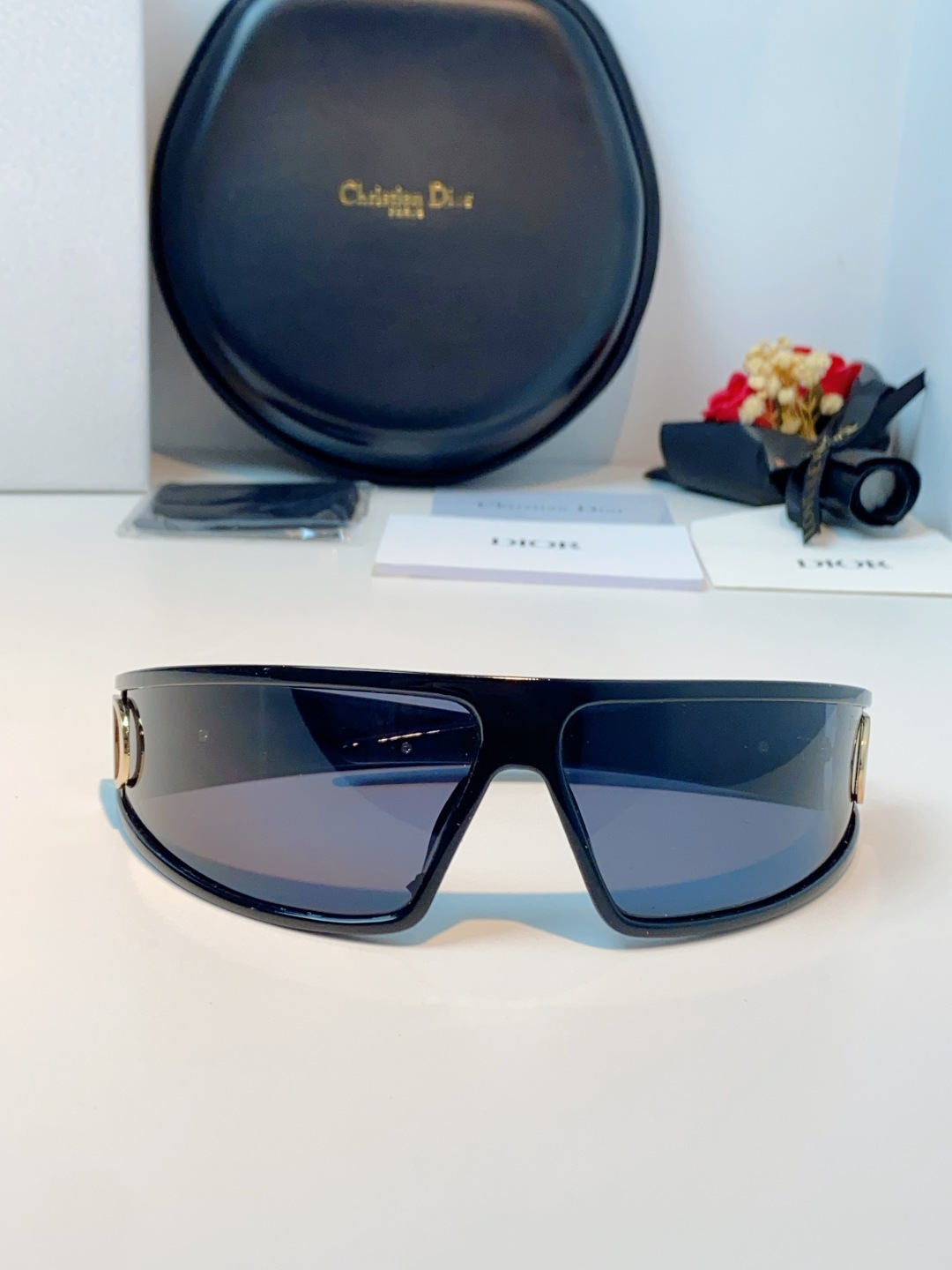 高品质 Dior迪奥 2026新款太阳镜兼发箍通用 高版本出货 未来感飞行员式防风骑行太阳眼镜男女嘻哈蹦