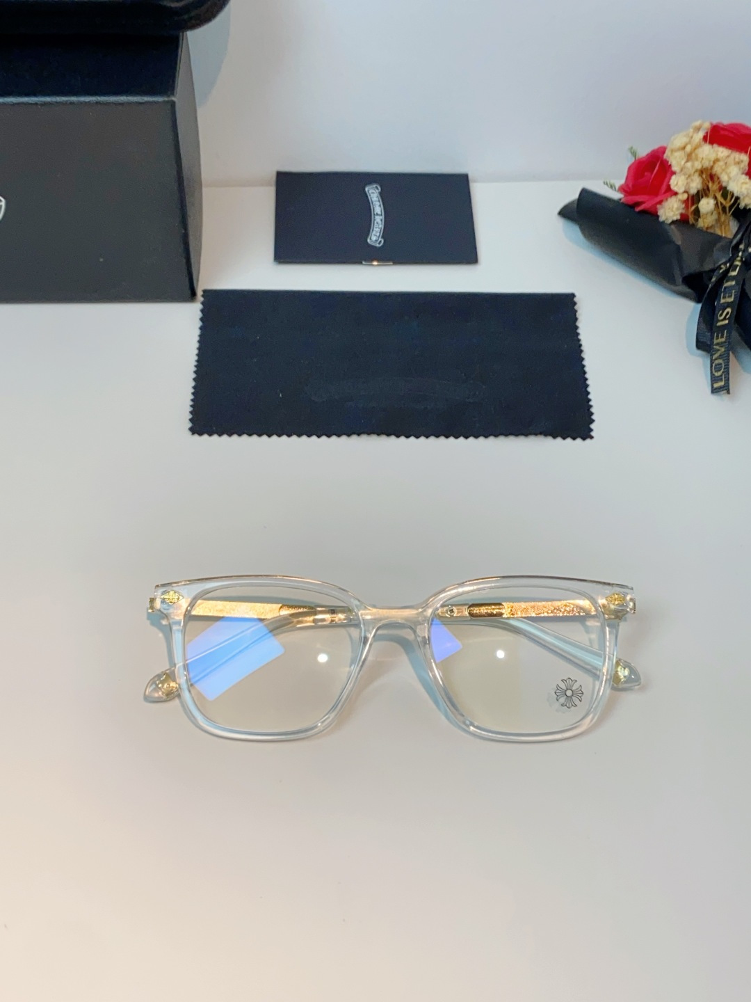 Chrome Hearts 克罗心 2026新款 太阳镜男女方框平光镜经典旅游时尚光学眼镜 素颜必备