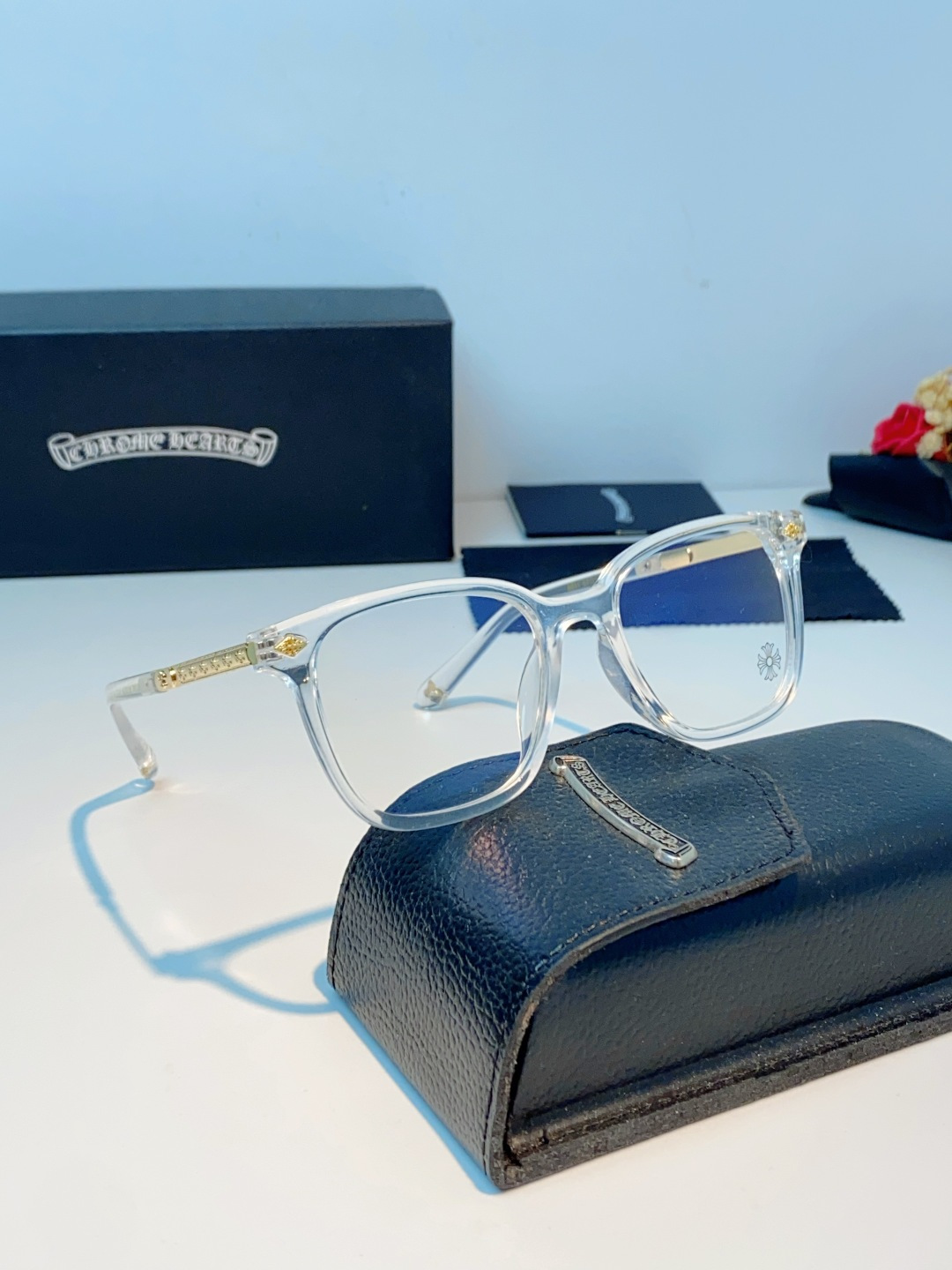 Chrome Hearts 克罗心 2026新款 太阳镜男女方框平光镜经典旅游时尚光学眼镜 素颜必备