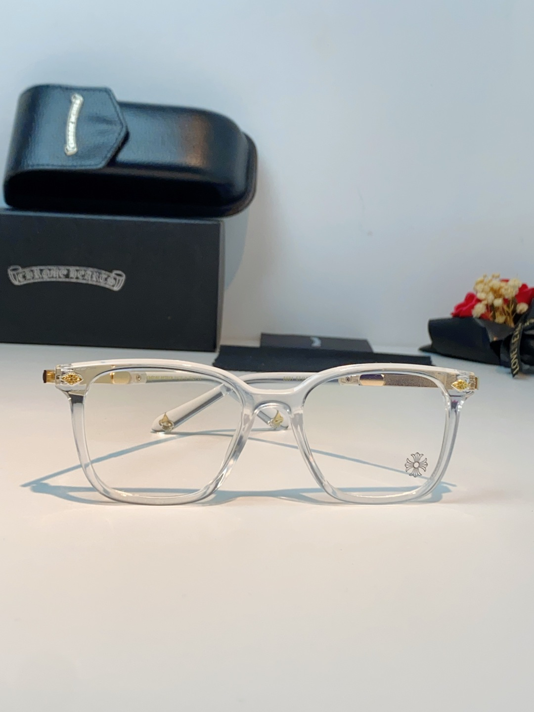 Chrome Hearts 克罗心 2026新款 太阳镜男女方框平光镜经典旅游时尚光学眼镜 素颜必备