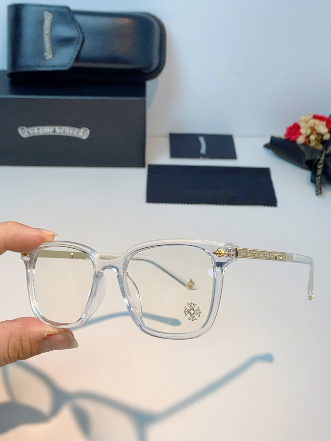 Chrome Hearts 克罗心 2026新款 太阳镜男女方框平光镜经典旅游时尚光学眼镜 素颜必备