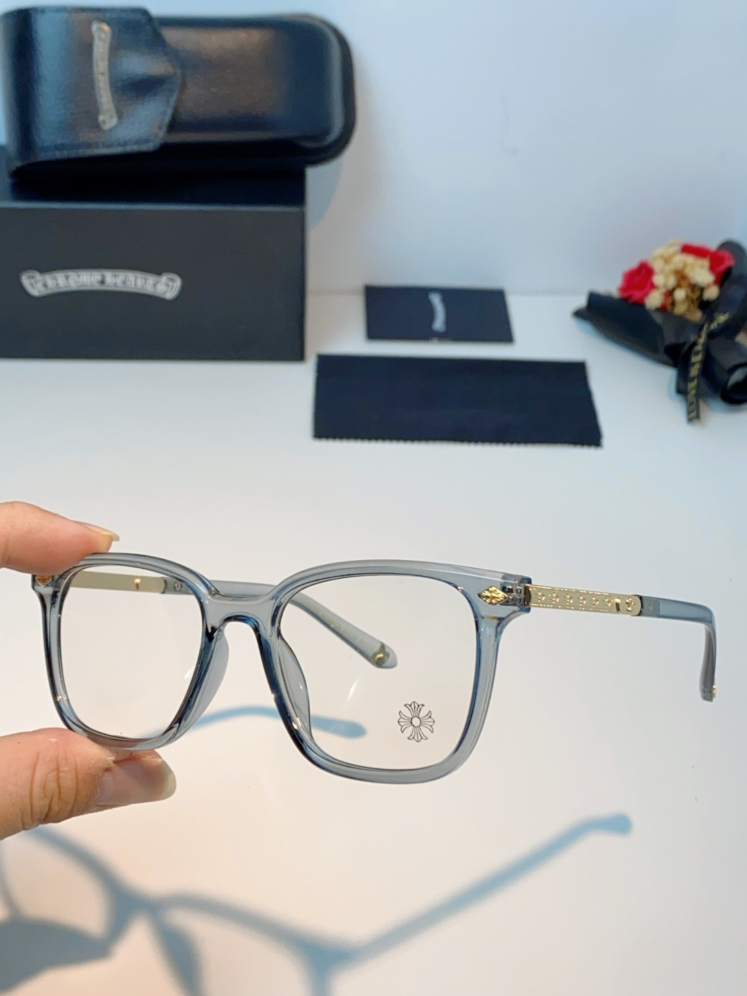 Chrome Hearts 克罗心 2026新款 太阳镜男女方框平光镜经典旅游时尚光学眼镜 素颜必备