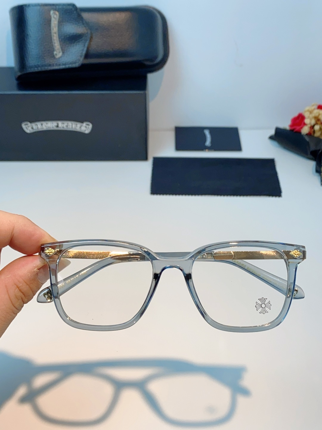 Chrome Hearts 克罗心 2026新款 太阳镜男女方框平光镜经典旅游时尚光学眼镜 素颜必备