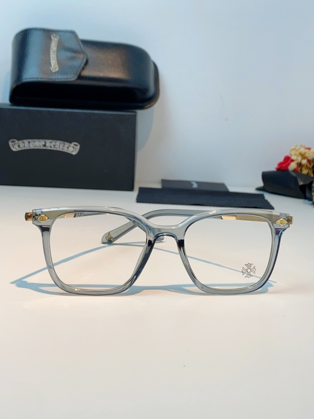 Chrome Hearts 克罗心 2026新款 太阳镜男女方框平光镜经典旅游时尚光学眼镜 素颜必备