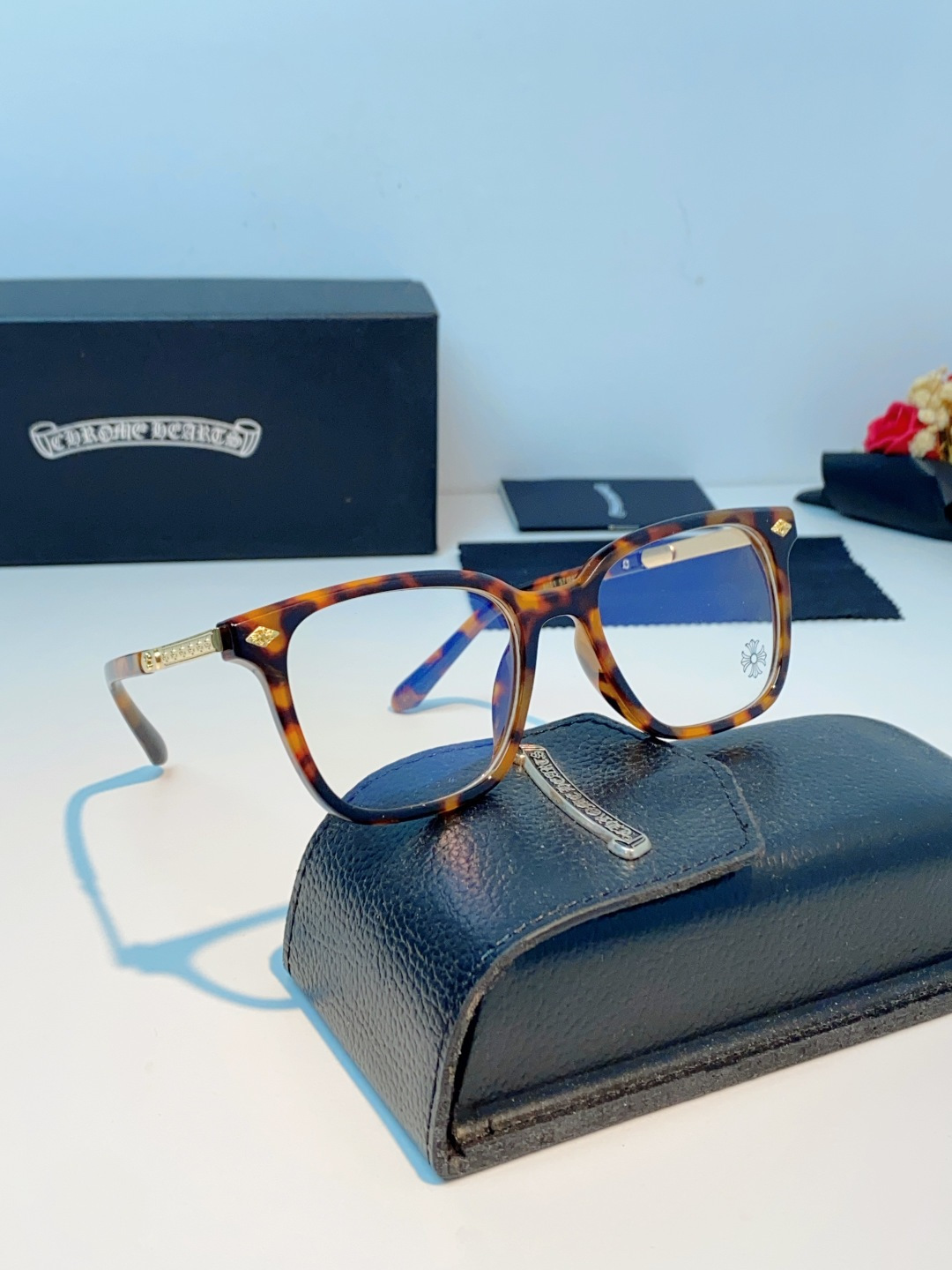 Chrome Hearts 克罗心 2026新款 太阳镜男女方框平光镜经典旅游时尚光学眼镜 素颜必备