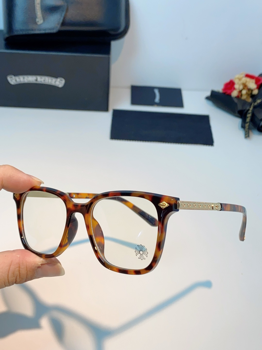 Chrome Hearts 克罗心 2026新款 太阳镜男女方框平光镜经典旅游时尚光学眼镜 素颜必备