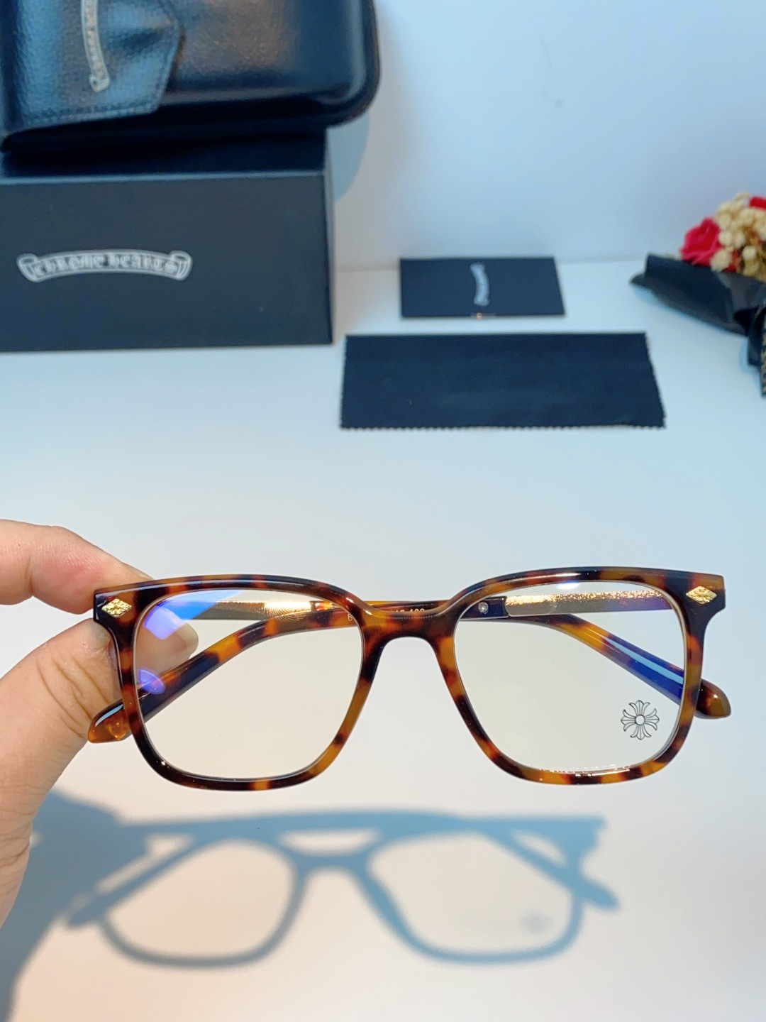 Chrome Hearts 克罗心 2026新款 太阳镜男女方框平光镜经典旅游时尚光学眼镜 素颜必备