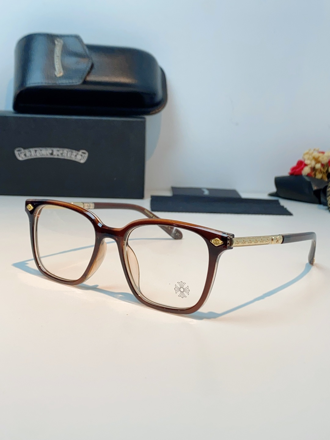 Chrome Hearts 克罗心 2026新款 太阳镜男女方框平光镜经典旅游时尚光学眼镜 素颜必备