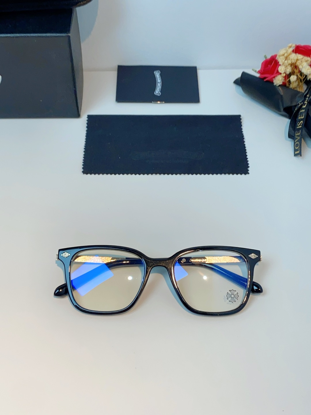 Chrome Hearts 克罗心 2026新款 太阳镜男女方框平光镜经典旅游时尚光学眼镜 素颜必备