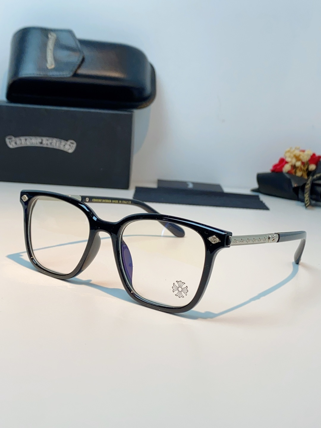 Chrome Hearts 克罗心 2026新款 太阳镜男女方框平光镜经典旅游时尚光学眼镜 素颜必备