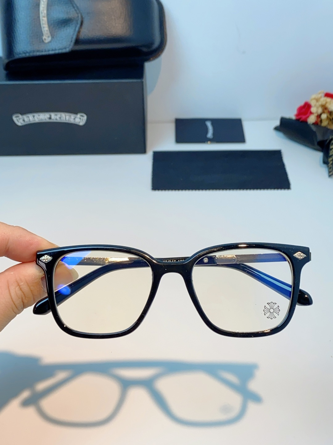 Chrome Hearts 克罗心 2026新款 太阳镜男女方框平光镜经典旅游时尚光学眼镜 素颜必备