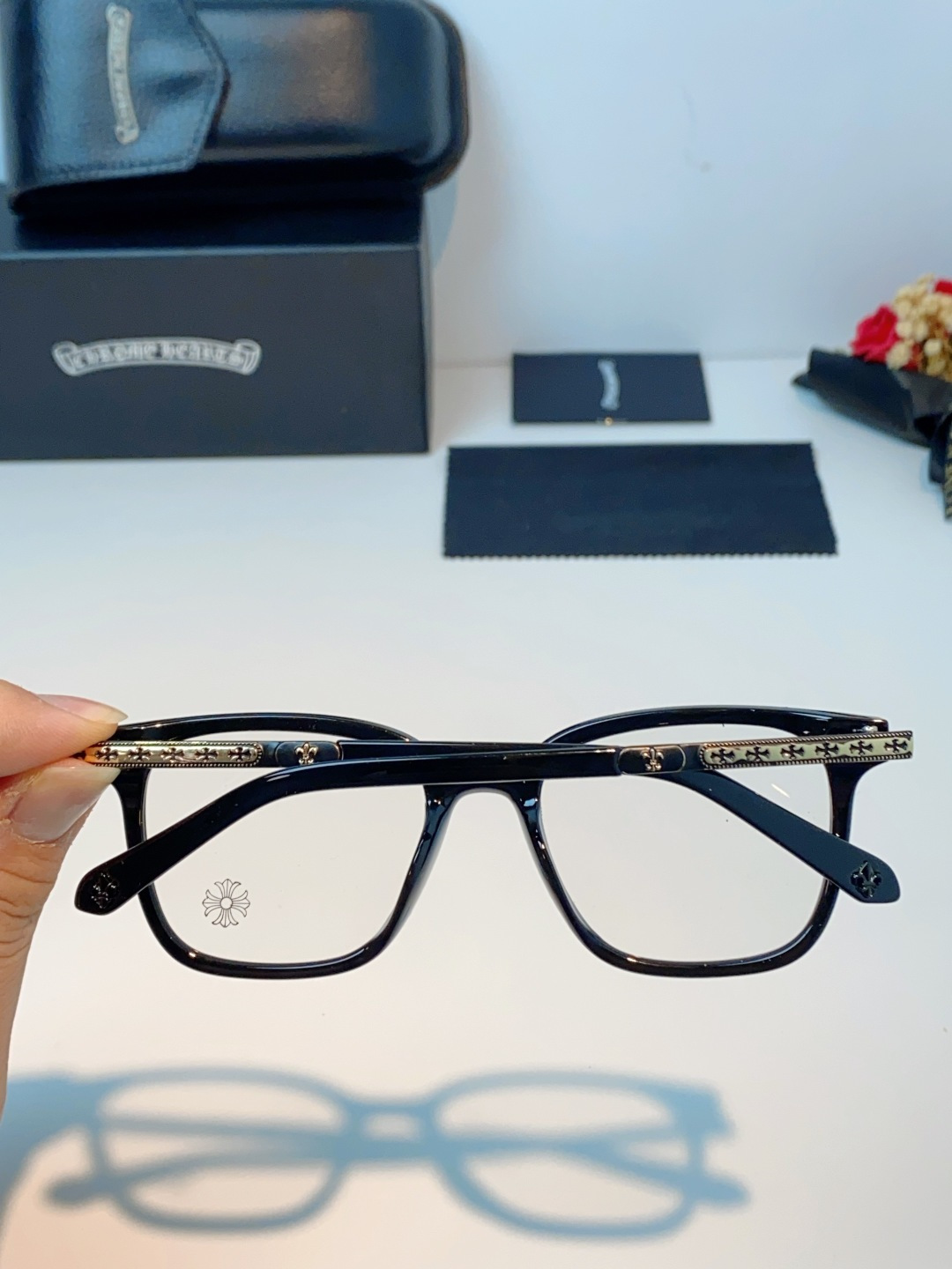 Chrome Hearts 克罗心 2026新款 太阳镜男女方框平光镜经典旅游时尚光学眼镜 素颜必备