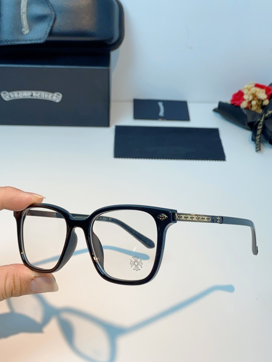 Chrome Hearts 克罗心 2026新款 太阳镜男女方框平光镜经典旅游时尚光学眼镜 素颜必备