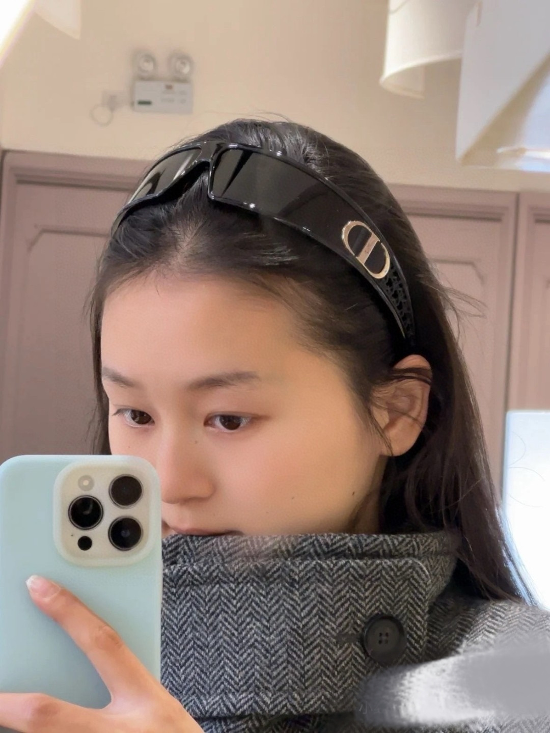 高品质 Dior迪奥 2026新款太阳镜兼发箍通用 高版本出货 未来感飞行员式防风骑行太阳眼镜男女嘻哈蹦