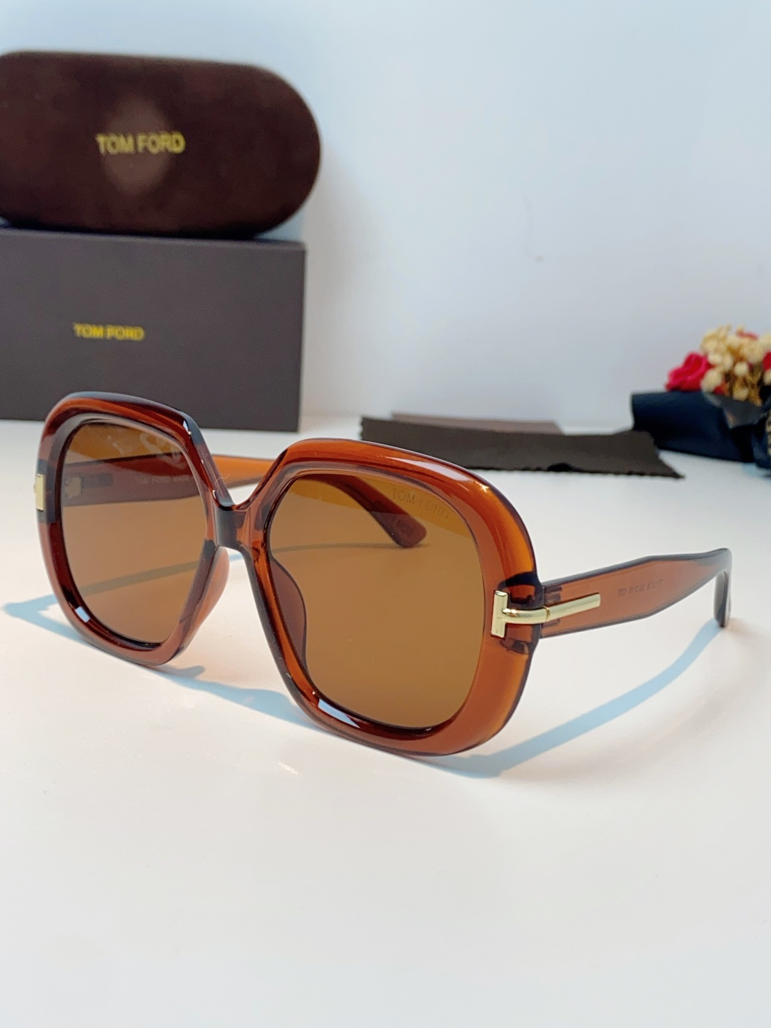 Tonford汤姆福特 2026新款 跨境时尚新款防晒外贸太阳镜男欧美轻奢方框板材复古墨镜女 TF1278