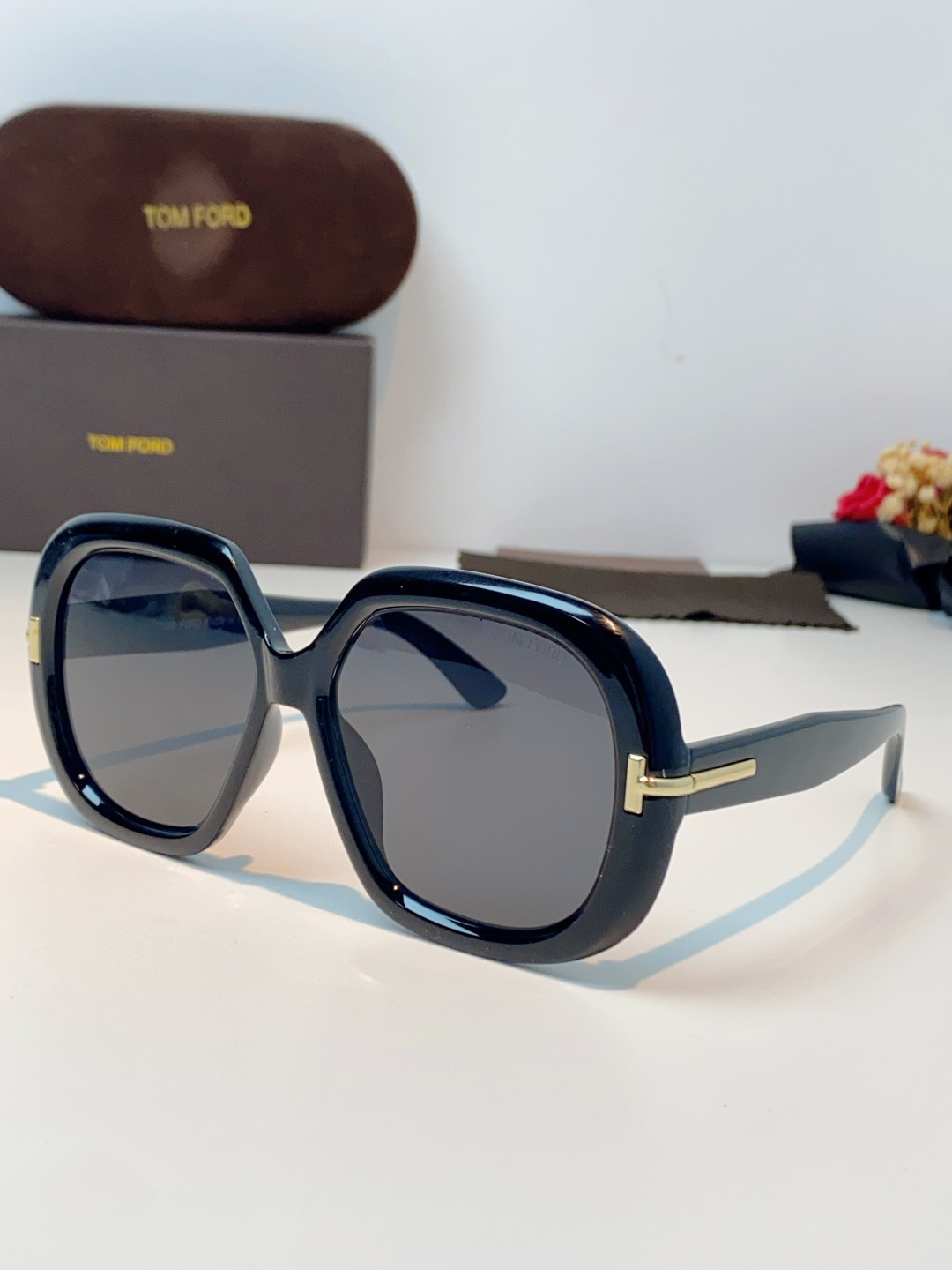 Tonford汤姆福特 2026新款 跨境时尚新款防晒外贸太阳镜男欧美轻奢方框板材复古墨镜女 TF1278