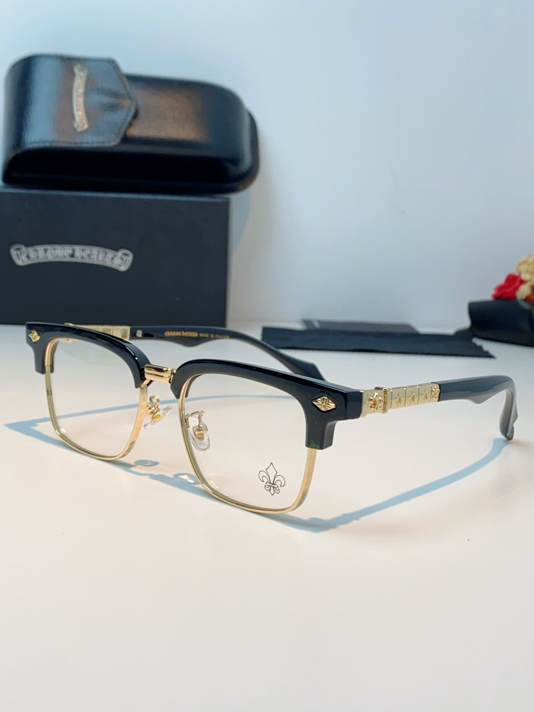 NO:826936,Chrome Hearts Chrome Hearts 2026 new cool Chrome Hearts trendy new business half-frame glasses for men with big faces, fashionable handmade frames, anti-blue light myopia glasses, sunglasses, sunglasses, glasses, chrome hearts, chrome hearts19860909Chrome Hearts 克罗心 2026新款炫酷柯罗心潮新款商务半框眼镜男大脸时尚手工架防蓝光近视 眼镜墨镜太阳镜,眼镜,chrome hearts,chrome hearts,glasses