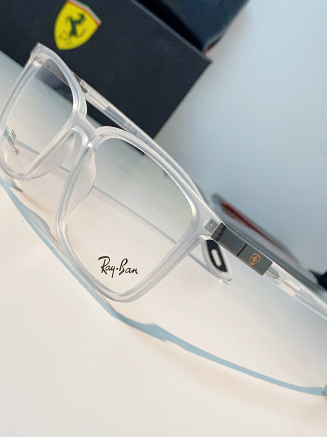 RayBan雷朋法拉利联名款 2026新款商务板材男眼镜架大脸近视可配防蓝光眼镜框RB9537 Size