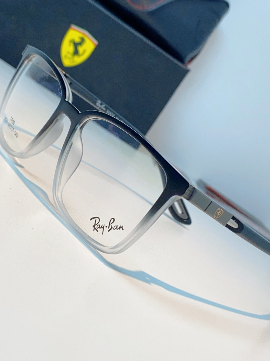 RayBan雷朋法拉利联名款 2026新款商务板材男眼镜架大脸近视可配防蓝光眼镜框RB9537 Size