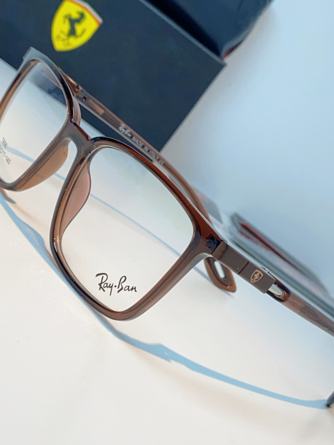 RayBan雷朋法拉利联名款 2026新款商务板材男眼镜架大脸近视可配防蓝光眼镜框RB9537 Size