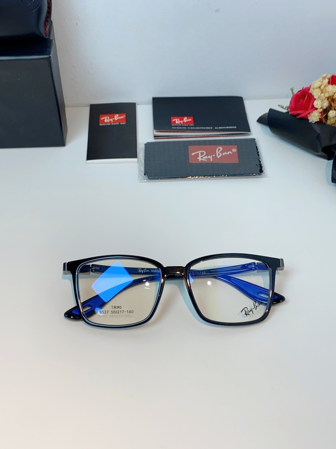 RayBan雷朋法拉利联名款 2026新款商务板材男眼镜架大脸近视可配防蓝光眼镜框RB9537 Size