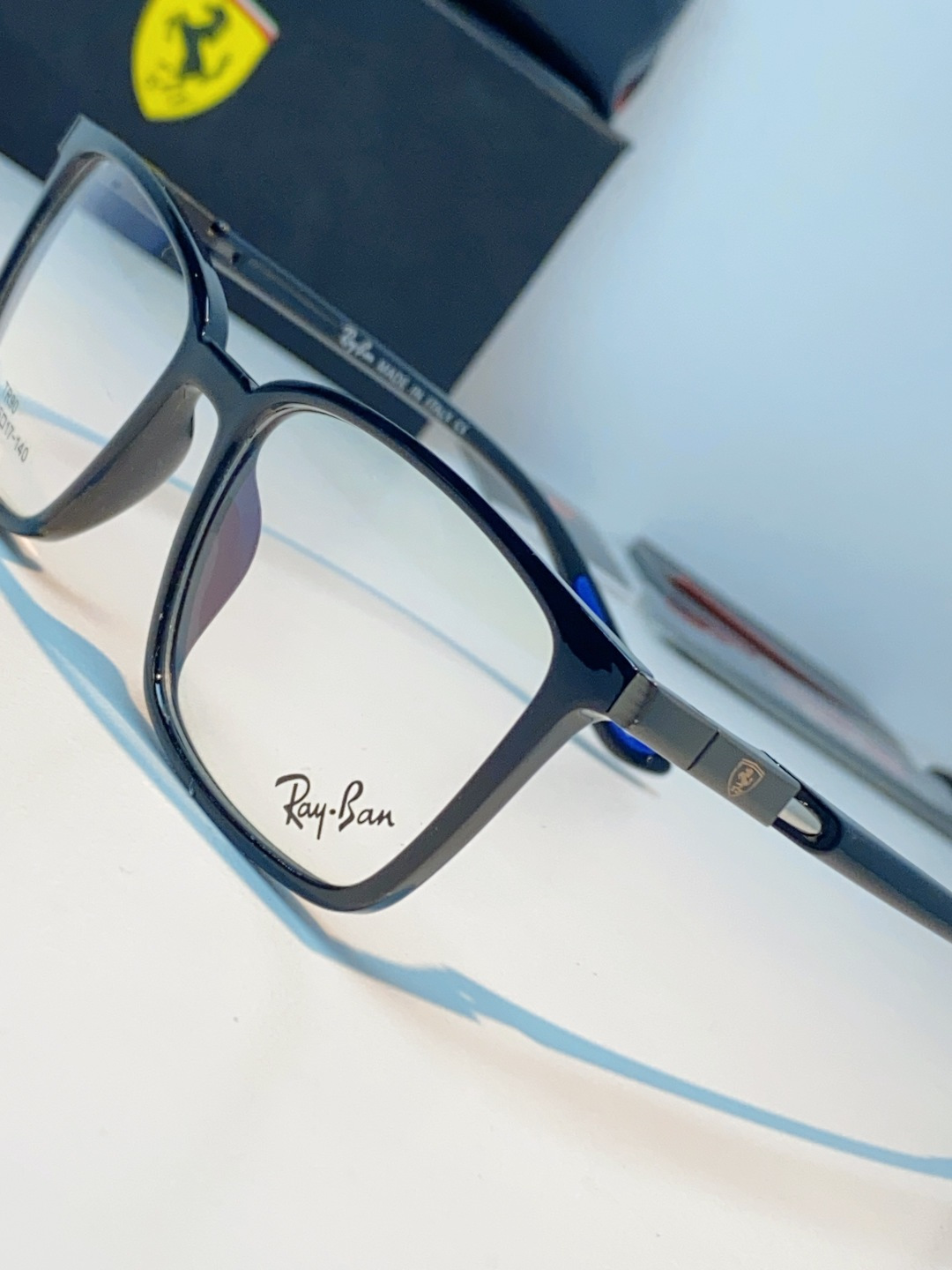 RayBan雷朋法拉利联名款 2026新款商务板材男眼镜架大脸近视可配防蓝光眼镜框RB9537 Size