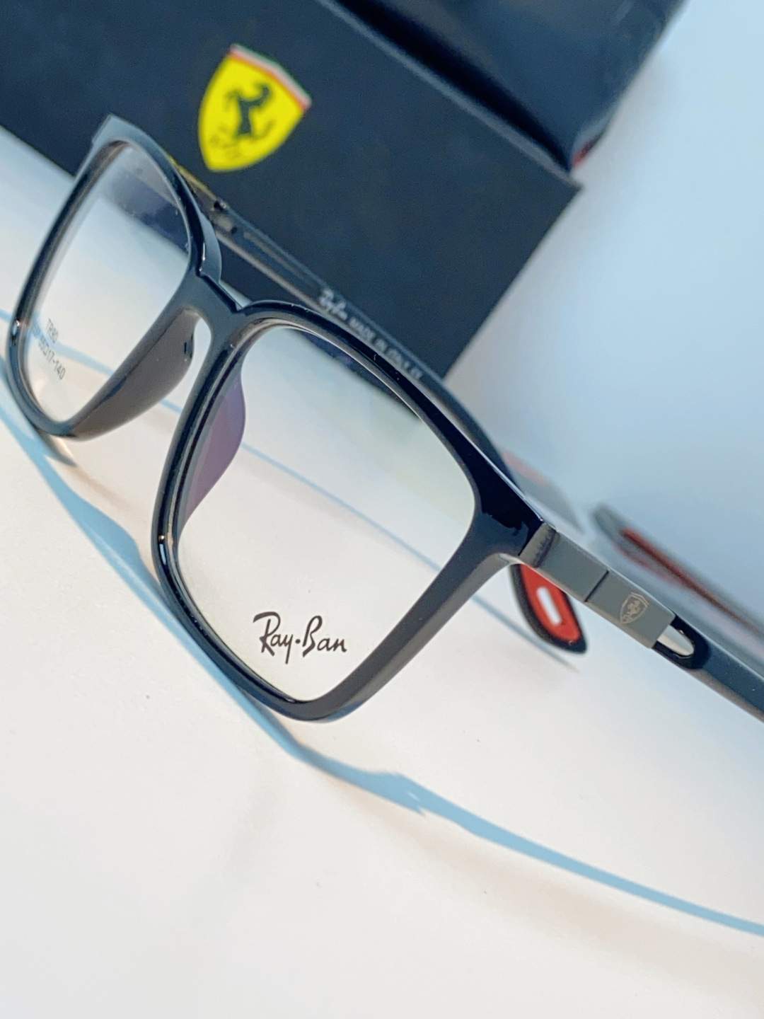 RayBan雷朋法拉利联名款 2026新款商务板材男眼镜架大脸近视可配防蓝光眼镜框RB9537 Size