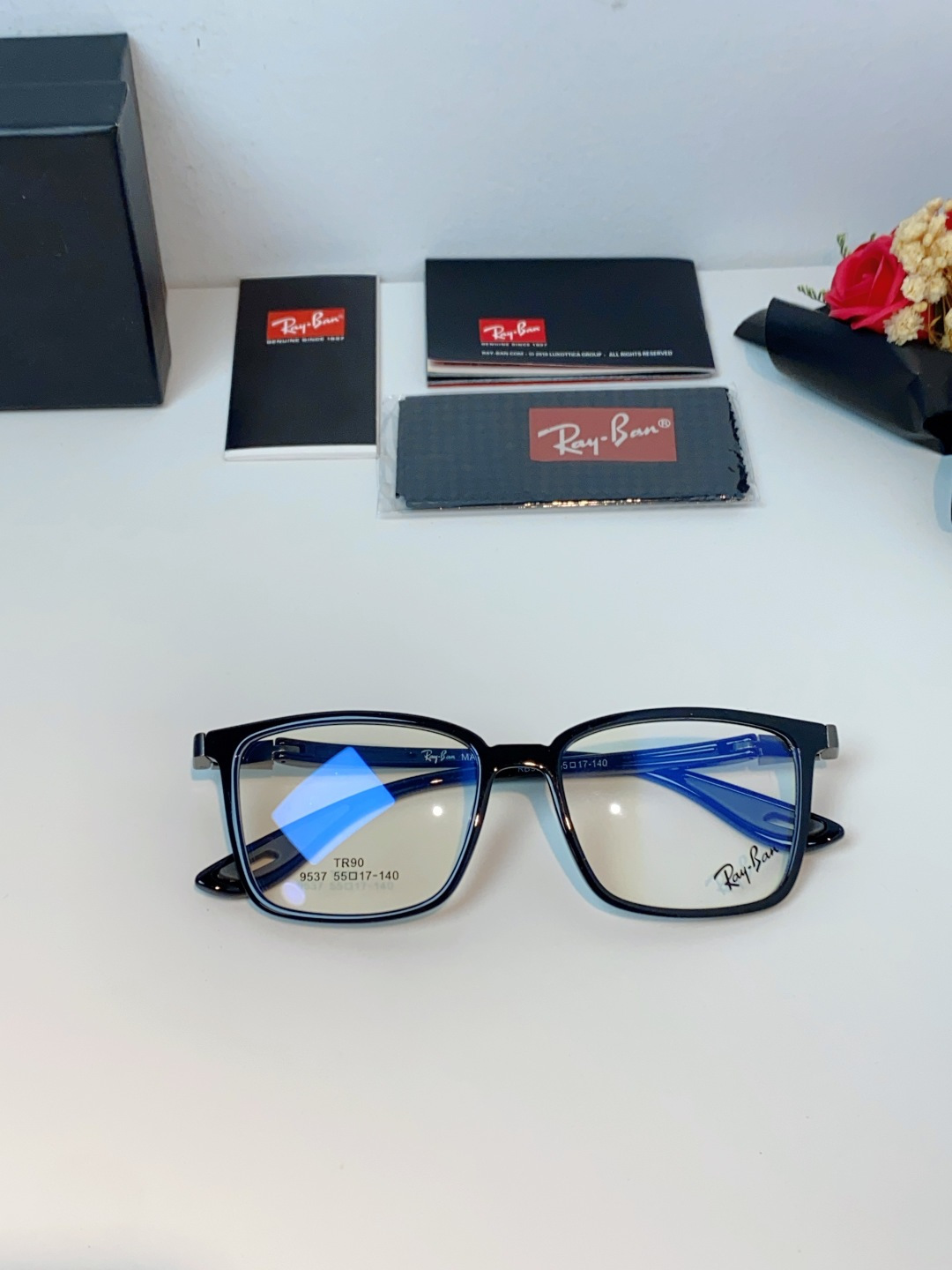 RayBan雷朋法拉利联名款 2026新款商务板材男眼镜架大脸近视可配防蓝光眼镜框RB9537 Size