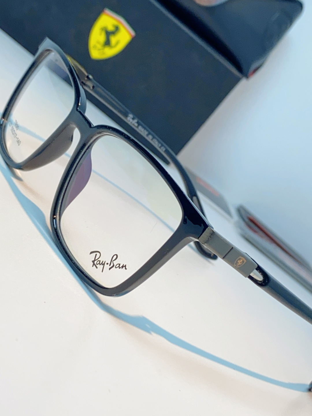 RayBan雷朋法拉利联名款 2026新款商务板材男眼镜架大脸近视可配防蓝光眼镜框RB9537 Size