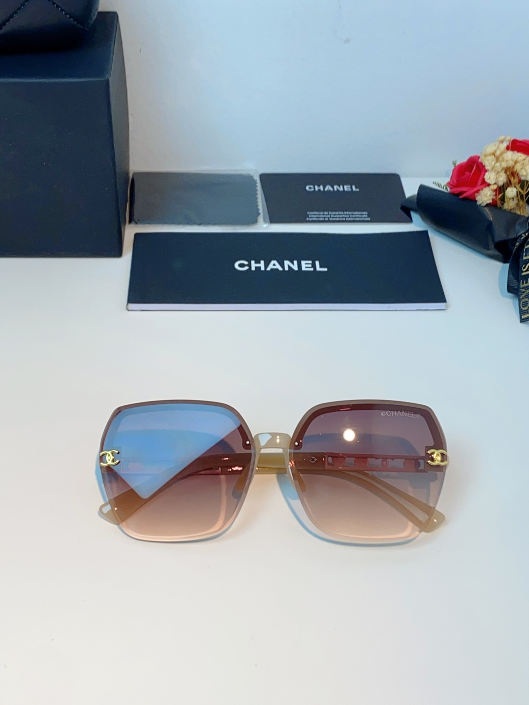 Chanel香奈儿 2026新款曼丝墨镜女2026新款开车防紫外线太阳镜爆款遮阳高级素颜镜