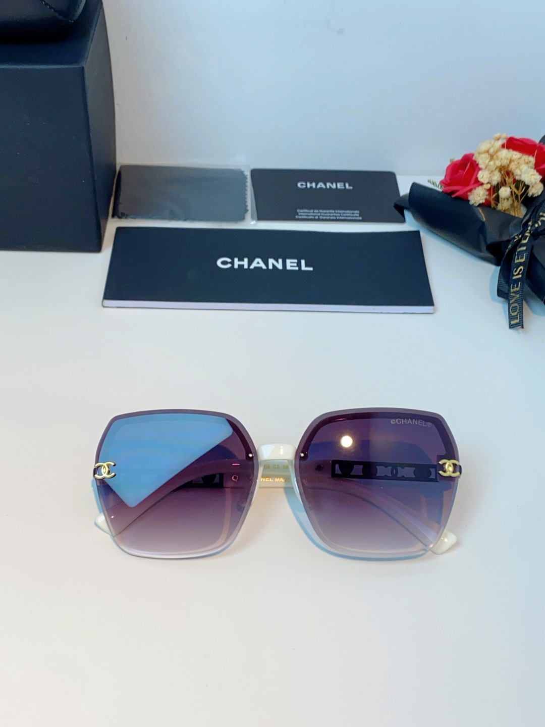 Chanel香奈儿 2026新款曼丝墨镜女2026新款开车防紫外线太阳镜爆款遮阳高级素颜镜