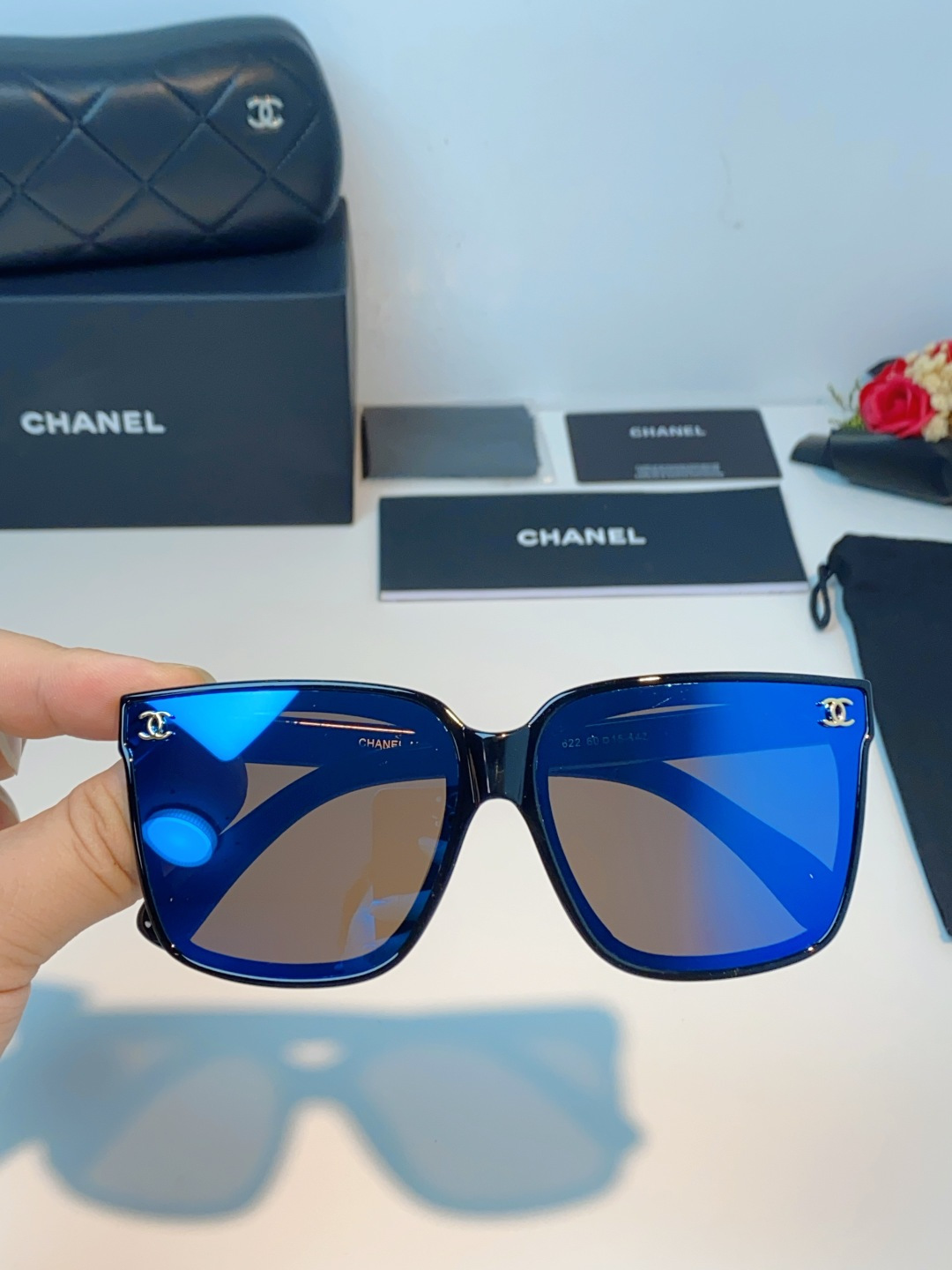 Chanel 香奈儿 2026新品网红同款 韩版潮流圆脸大框显瘦女防紫外线高清遮阳街拍百搭偏光太阳镜