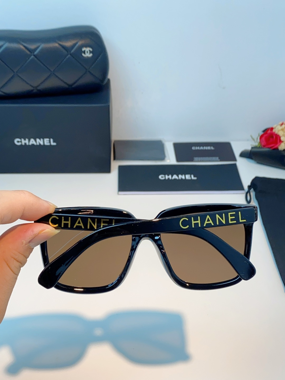 Chanel 香奈儿 2026新品网红同款 韩版潮流圆脸大框显瘦女防紫外线高清遮阳街拍百搭偏光太阳镜