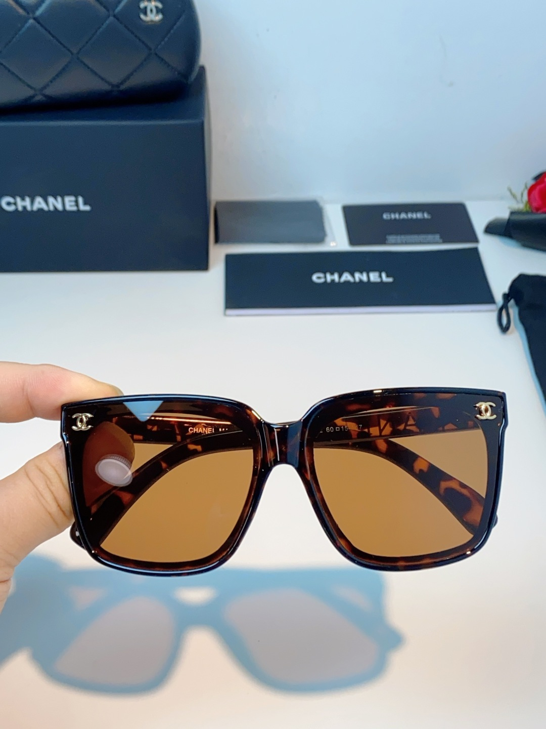 Chanel 香奈儿 2026新品网红同款 韩版潮流圆脸大框显瘦女防紫外线高清遮阳街拍百搭偏光太阳镜