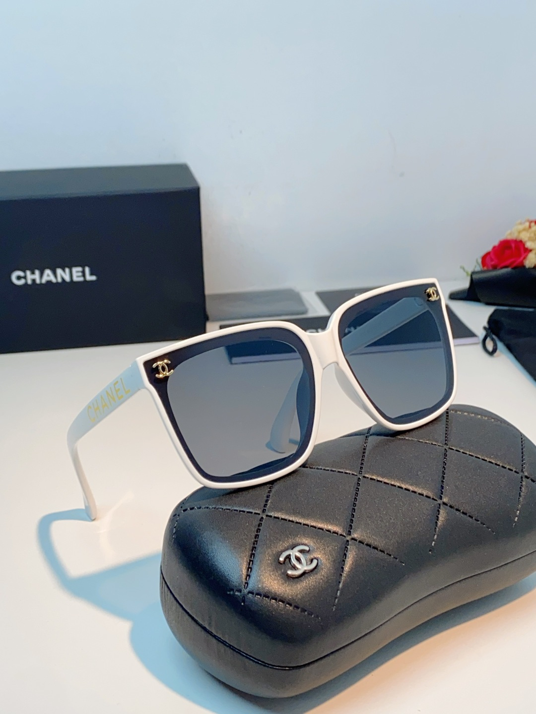 Chanel 香奈儿 2026新品网红同款 韩版潮流圆脸大框显瘦女防紫外线高清遮阳街拍百搭偏光太阳镜