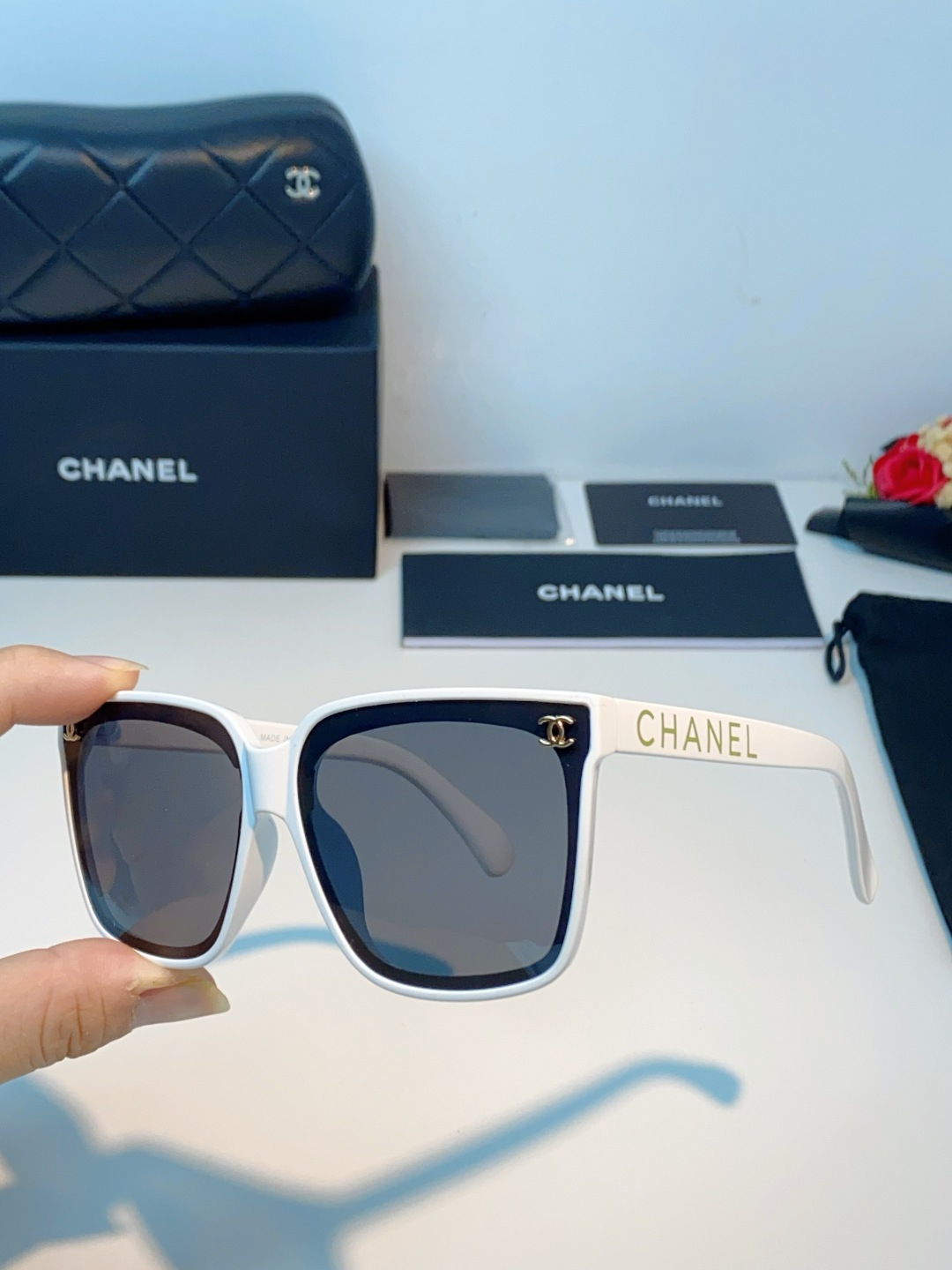 Chanel 香奈儿 2026新品网红同款 韩版潮流圆脸大框显瘦女防紫外线高清遮阳街拍百搭偏光太阳镜
