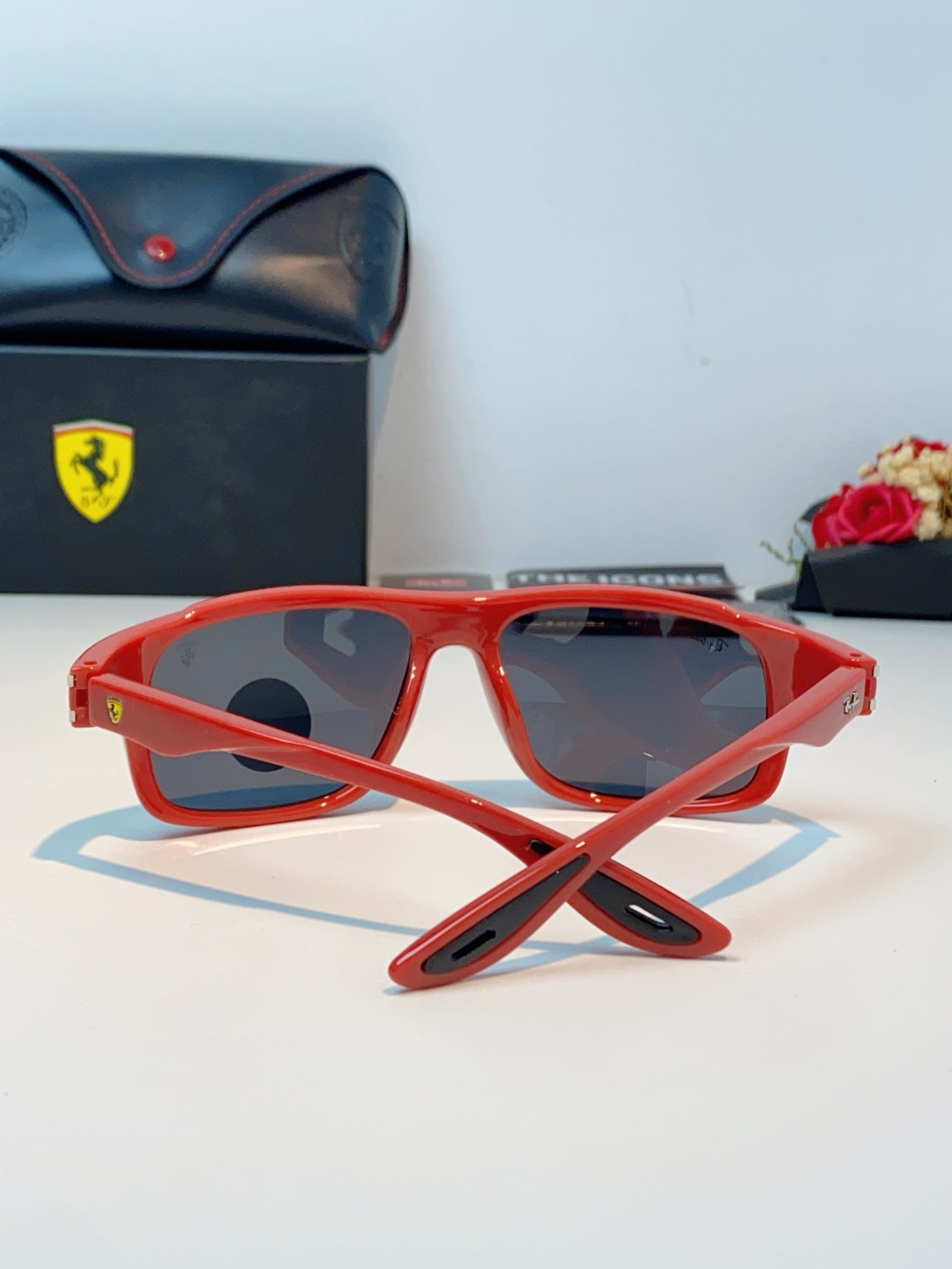 RayBan雷朋法拉利联名 2026新款太阳镜墨镜 树脂偏光级感防紫外线眼镜开车护目 RB4364 Si