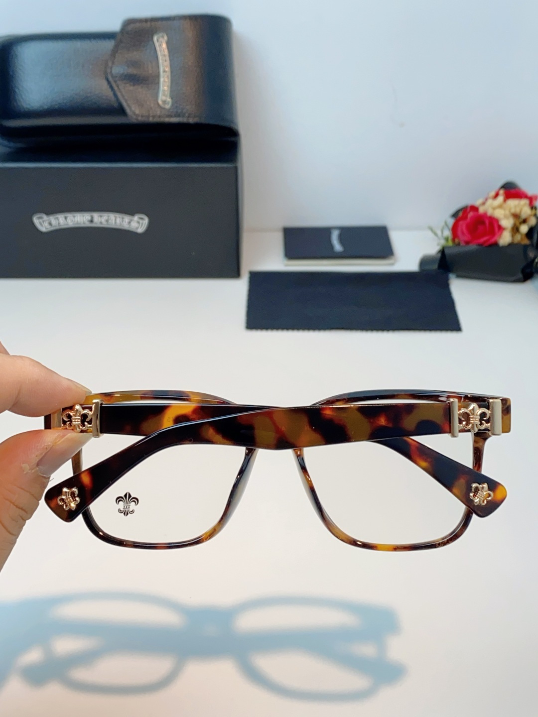 Chrome Hearts 克罗心 2026新款范丞丞同款日系复古经典马蹄扣眼镜架男黑大框商务休闲轻奢男