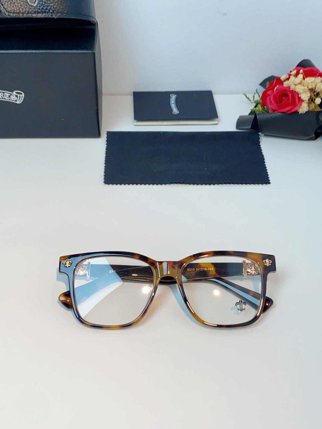 Chrome Hearts 克罗心 2026新款范丞丞同款日系复古经典马蹄扣眼镜架男黑大框商务休闲轻奢男