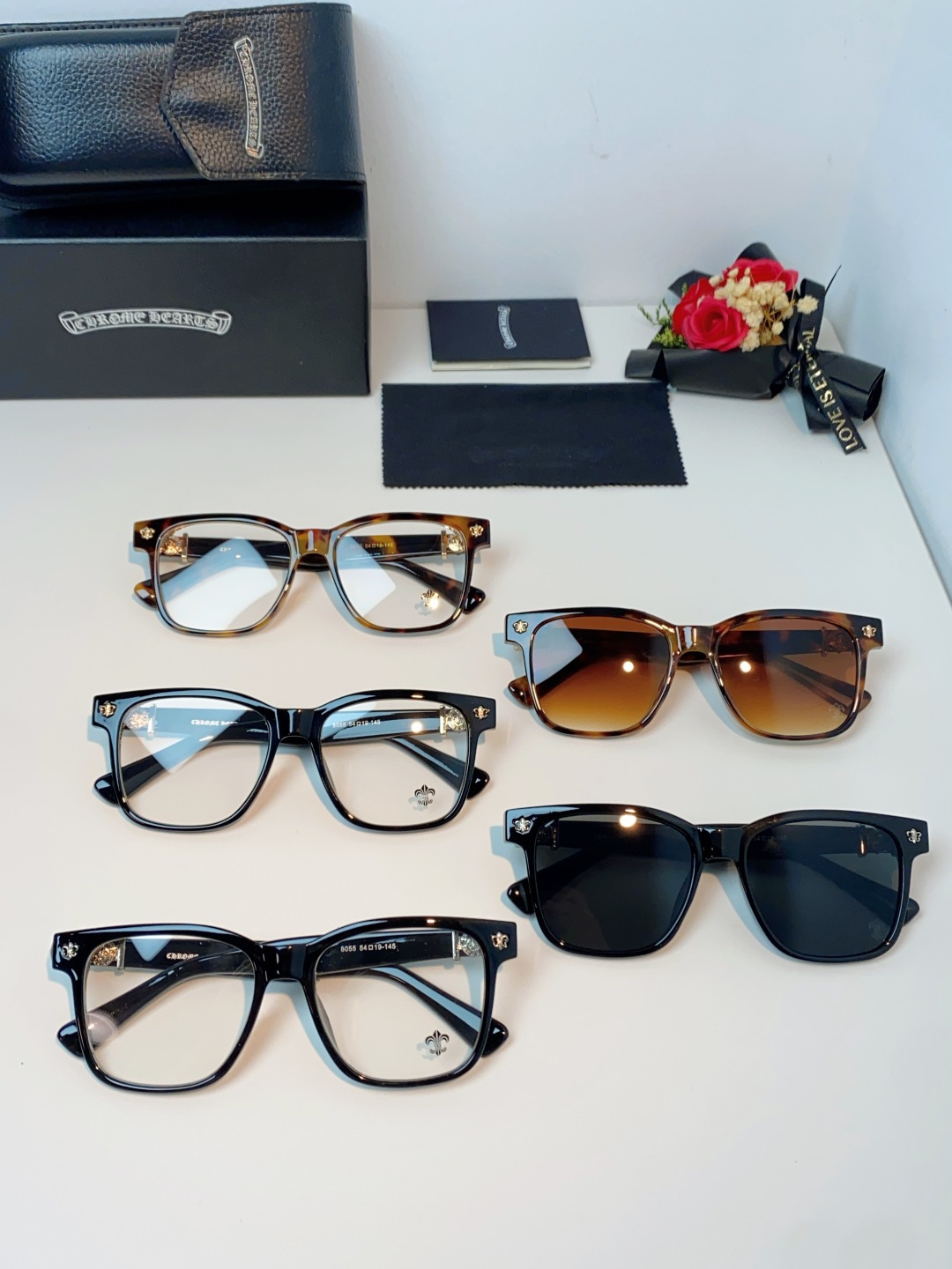 Chrome Hearts 克罗心 2026新款范丞丞同款日系复古经典马蹄扣眼镜架男黑大框商务休闲轻奢男