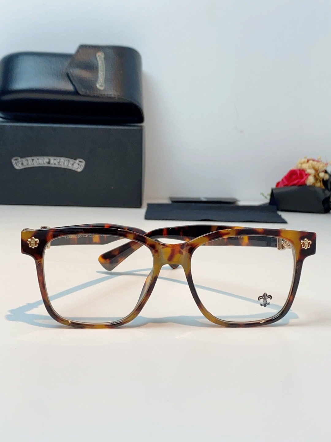 Chrome Hearts 克罗心 2026新款范丞丞同款日系复古经典马蹄扣眼镜架男黑大框商务休闲轻奢男